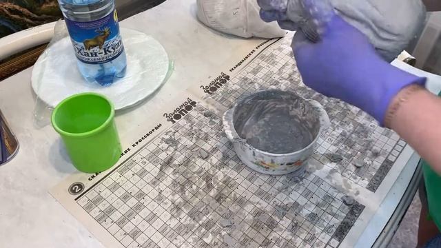 Ваза из гипса и ткани смотреть онлайн