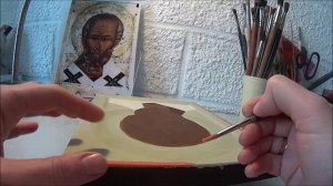 Продолжаем работать над иконой Святителя Николая