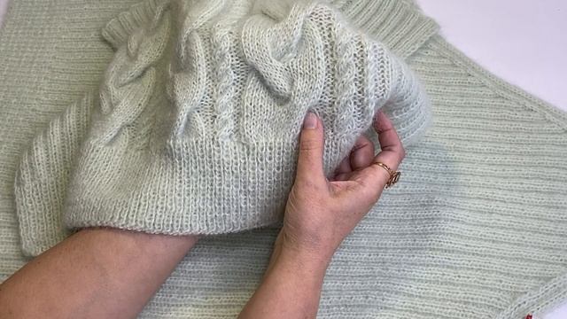 Трендовый свитер - реглан Cecilie Bahnsen из элитного мохера в бобинах/Свитер оверсайз с косами
