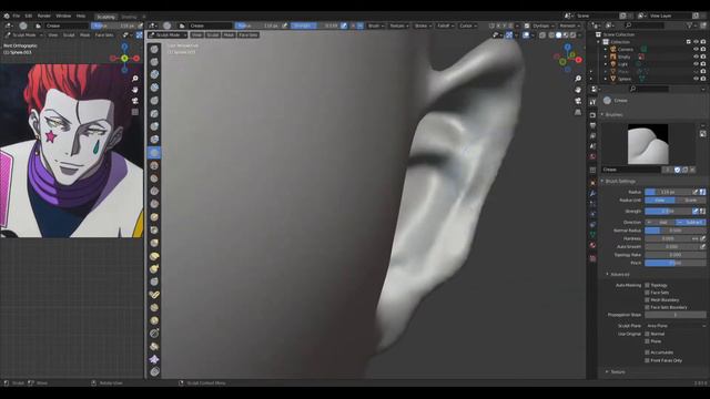 Hisoka Blender Speed Sculpting | Hunter x Hunter | -Sinister Siblings- смотреть онлайн