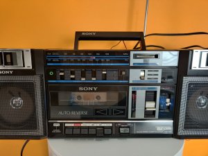 Vintage Sony CFS-4000 Boombox  Stereo   произведён в КОРЕЕ -1987 ГОД