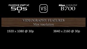 Fujifilm GFX 50s II vs. Nikon COOLPIX B700: A Comparison of Specifications