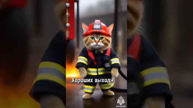 ♥️ Коты-пожарные МЧС России желают хороших выходных #Хороших_выходных #МЧСКубань #КотыПожарные