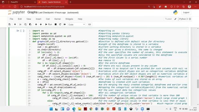 Graphs Tutorial-Exploratory Data Analysis | Python | User defined function | Siddhi | Kiran | Praxi смотреть онлайн