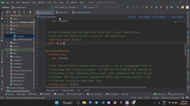 How to connect your flutter app to a telegram bot || flutter tutorial