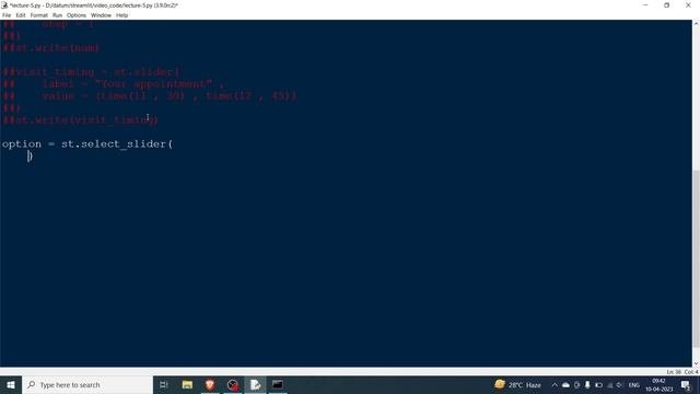 Streamlit Tutorial - 5 | Input Widget - Multiselect, Slider, Select_slider, Text_input, Number_inpu