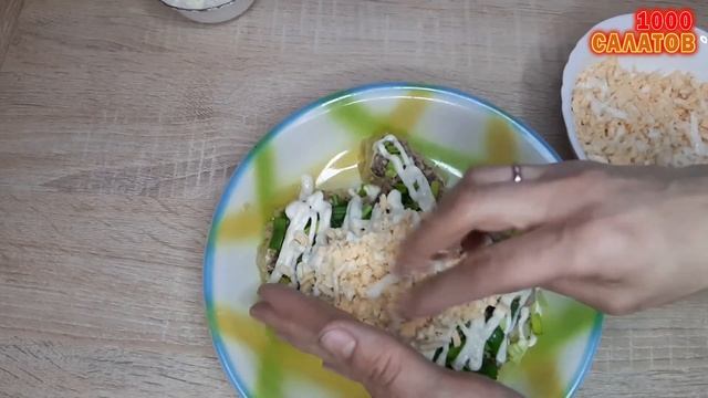 Салат новогодний Варежка / вкусный и креативный салат #1