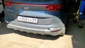 Киа Спортаж 4 установка защиты заднего и переднего бампера в Твери. Kia Sportage IV