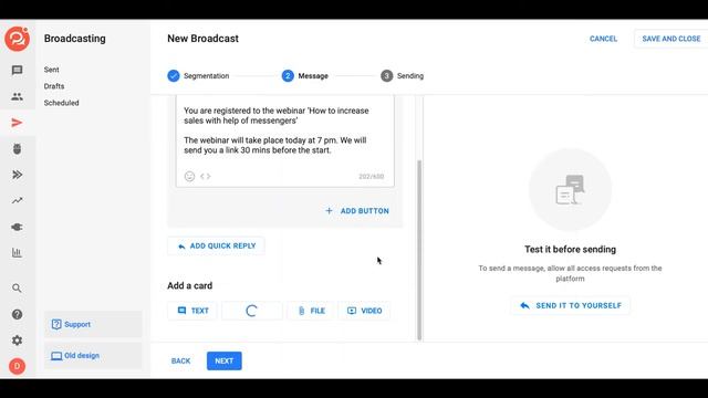How to create a broadcast in Bothelp смотреть онлайн