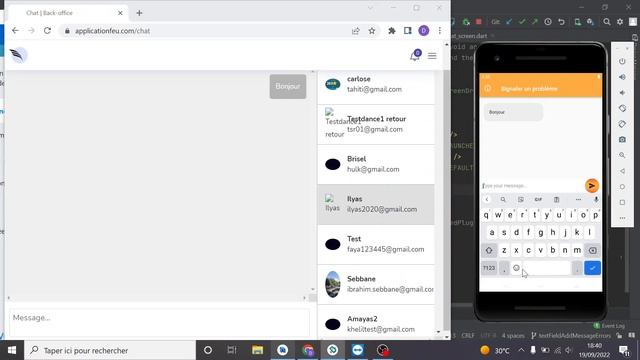 Flutter Chat with backend Laravel websockets