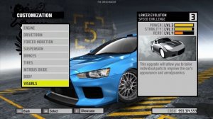 NFS ProStreet - Mitsubishi Lancer Evolution - Customization