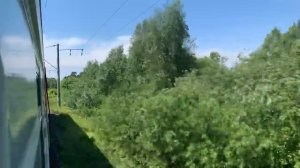 Вид из окна вагона на Байкал под стук колес. Поездка \"Улан-Удэ - Выдрино\"