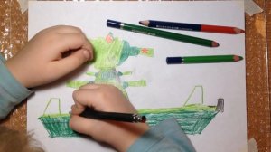 Как нарисовать ТАНК КВ-44 / How to draw KV44 the TANK - Дети рисуют для детей/Kids drawing for kids