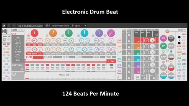 Raise Your Hats Electronic Drum Machine Beat 124bpm смотреть онлайн
