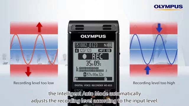 Olympus WS 853 & WS 852 Digital Voice Recorders смотреть онлайн