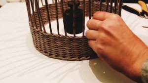 Хлебница из бумажной лозы с картонным дном. Часть 2.