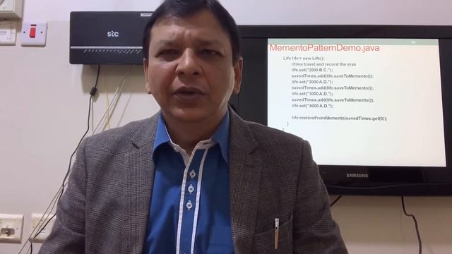 Software Design Patterns Course L25-21-3-2021  Memento Pattern Implementation using Java