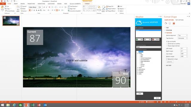 How To Display Real-Time Weather Information and Forecasts in PowerPoint