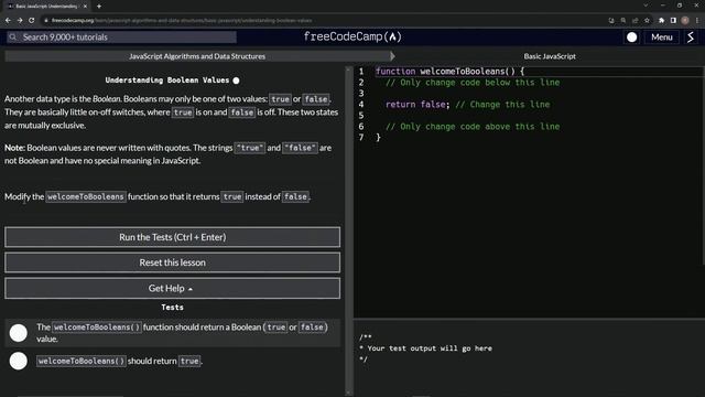 JavaScript Basic 58: Understanding Boolean Values | FreeCodeCamp