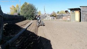 Кротом копаем картошку и пашем огород. Наш старенький КРОТ.
