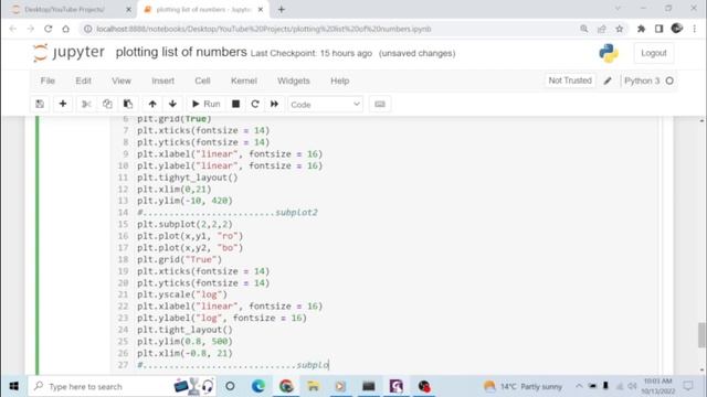 How to plot log graph in python| matploltlib | python tutorial for Beginners