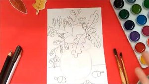 Урок рисования для детей Осенний букет