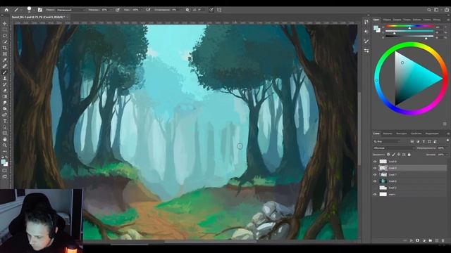 Рисую задний фон для игры №3 | НОЧНОЙ АРТ-СТРИМ смотреть онлайн