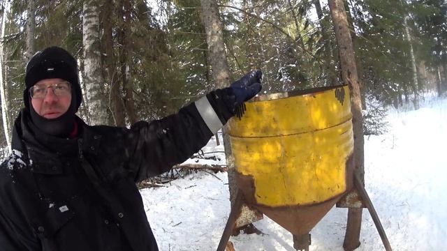 Поездка на кормушку. Следы лося, кабана, волка смотреть онлайн