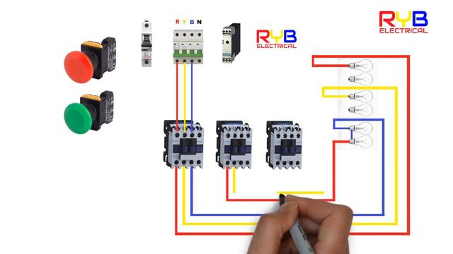 star delta connection without motor !Use incandescent light bulb STAR DELTA Starter