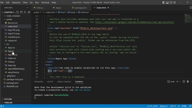 ReactJS Tutorial for Beginners - Part 3 - Hello World