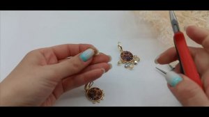 Создаем экзотичные серьги с кристальной тканью Swarovski!