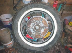 Как установить звезду на колесо от скутера.