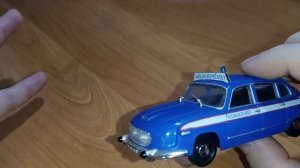 Полицейские Машины Мира №57. Tatra 603. Обзор масштабной модели.mp4