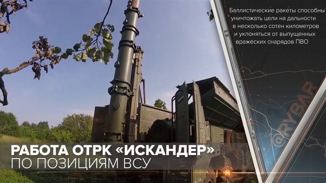 Работа ОТРК Искандер.