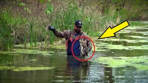 Парень заметил СТРАННОЕ СУЩЕСТВО в болоте! Приблизившись, он решил незамедлительно действовать!