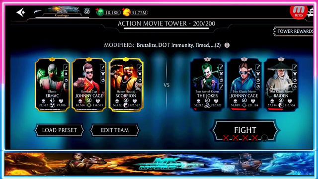 MK MOBILE ACTION MOVIE TOWER 200 PLUS REWARDS . Mortal Kombat Mobile #mkmobile