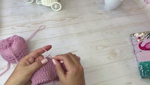 УЗОР Мелкие СОТЫ по кругу / Как вязать соты / Шапочка узором СОТЫ