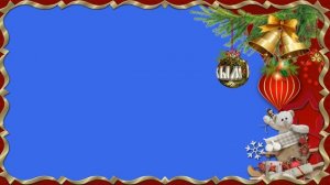 Футаж Новогодняя рамка на хромакее #5