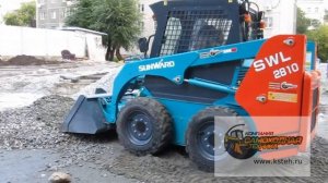 Мини-погрузчик санвард 2810, аналог 2820, в работе по благоустройству г. Челябинск