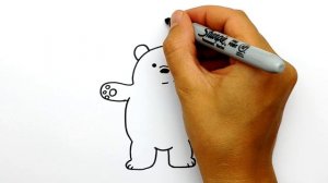 Самый простой способ нарисовать Белого Медведя. Рисунки для срисовки - белый медведь.