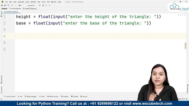 How to Calculate Area of Triangle - Python Program (HINDI) | Step-By-Step смотреть онлайн