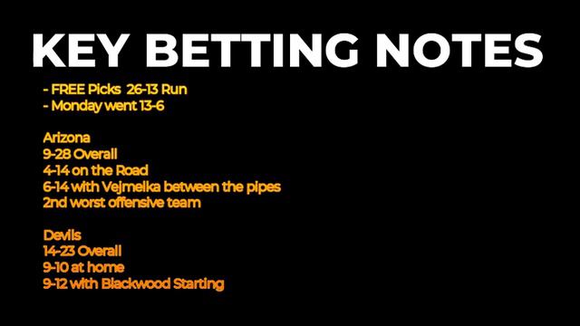 Arizona Coyotes vs New Jersey Devils 1/19/22 FREE PICK NHL PICK TODAY PREDICTION SPORTS PICK