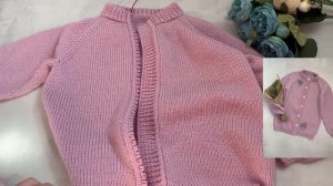 Вязаный кардиган// Часть 4// Обработка планки ложной кеттлевкой