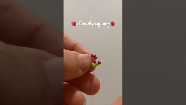 strawberry ring tutorial #beaded #diy #tutorial #beads #beadedjewelry #beadings #beadingtutorial