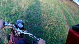 Покатушка по полю на мотоциклах восход 2м,3м и Минск 3.112