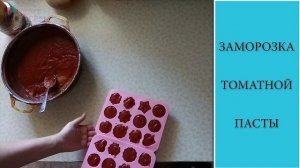 ТОМАТНАЯ ПАСТА. ЗАМОРОЗКА.