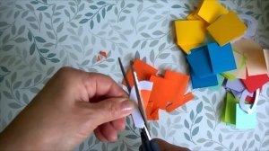 Новогодняя гирлянда из цветной бумаги без клея