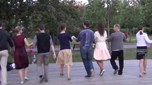 Московская кадриль. Парк Горького.Центральная площадка. www.rpu-dance.ru