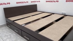 Кровать Амели 160 (160 на 200), венге с ящиками (ВМ-Мебель)