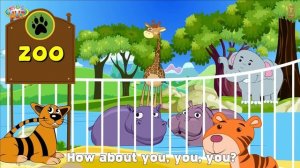 We Are Going To The Zoo Song | Kids Hut Rhymes |